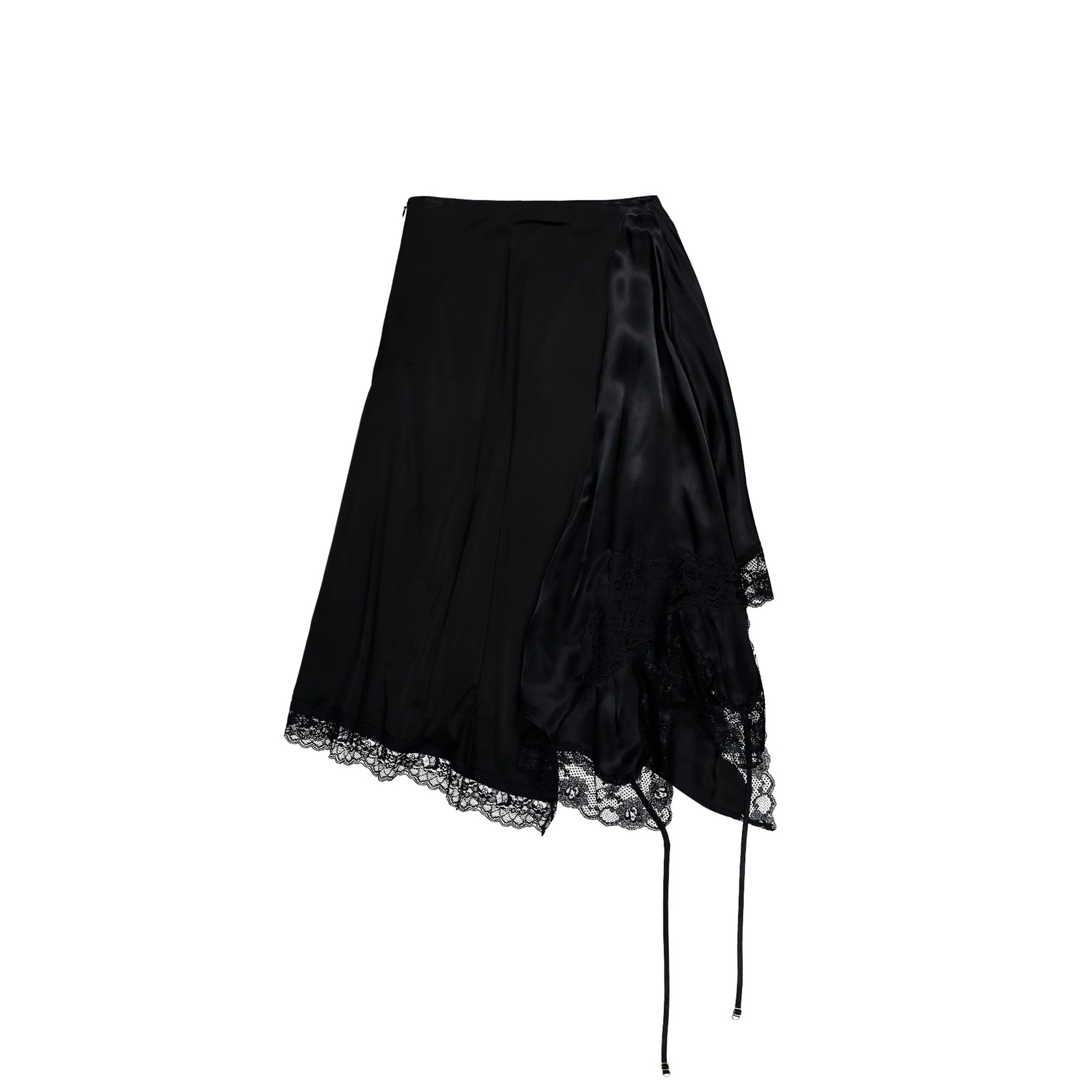 VETEMENTS Reworked Lingerie Skirt Black Skirts WE76SK575B Detail View 1 | GATE