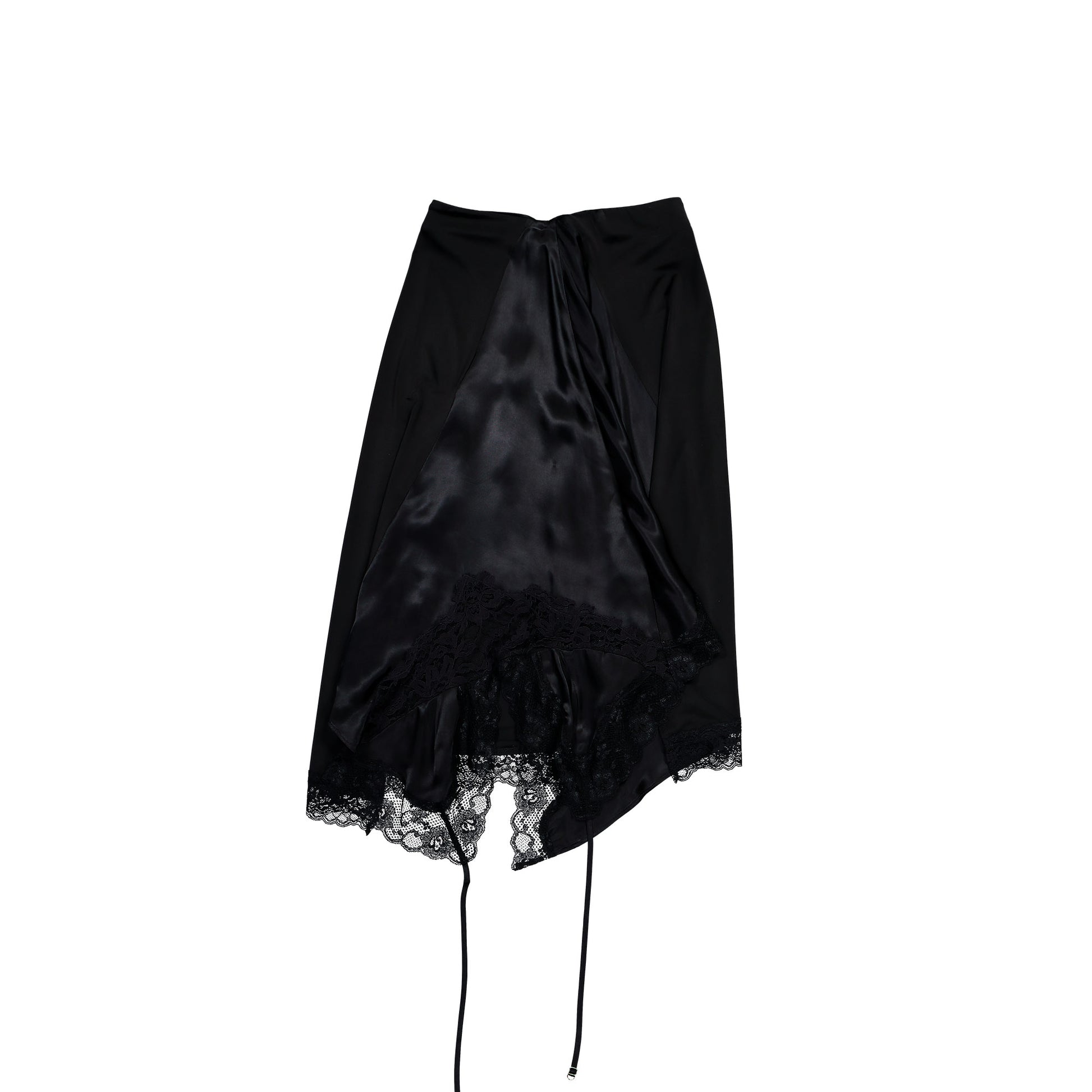 VETEMENTS Reworked Lingerie Skirt Black Skirts WE76SK575B Detail View 3 | GATE