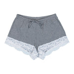 VETEMENTS Lace Mini Shorts Grey Melange Shorts WE76SS426G Detail View 1 | GATE