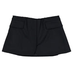 VETEMENTS Deconstructed Tailored Mini Skirt Black Skirts WE76TK363B Detail View 1 | GATE
