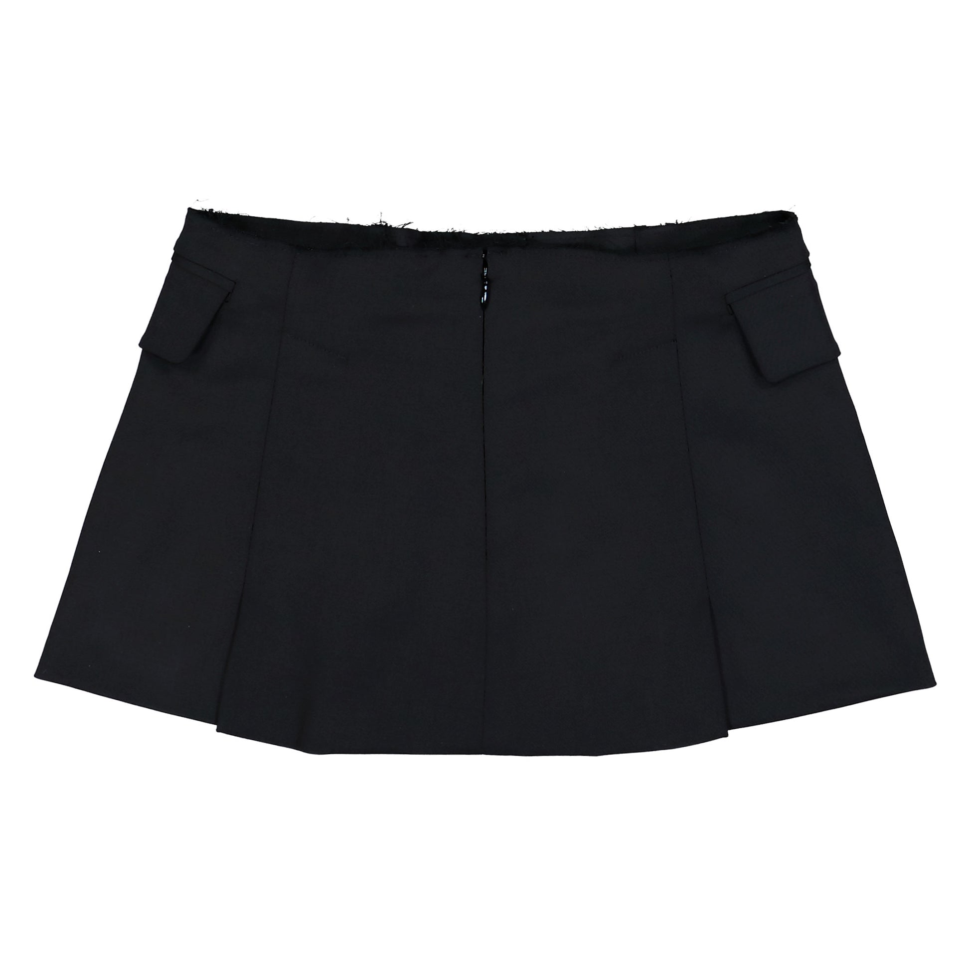 VETEMENTS Deconstructed Tailored Mini Skirt Black Skirts WE76TK363B Detail View 2 | GATE
