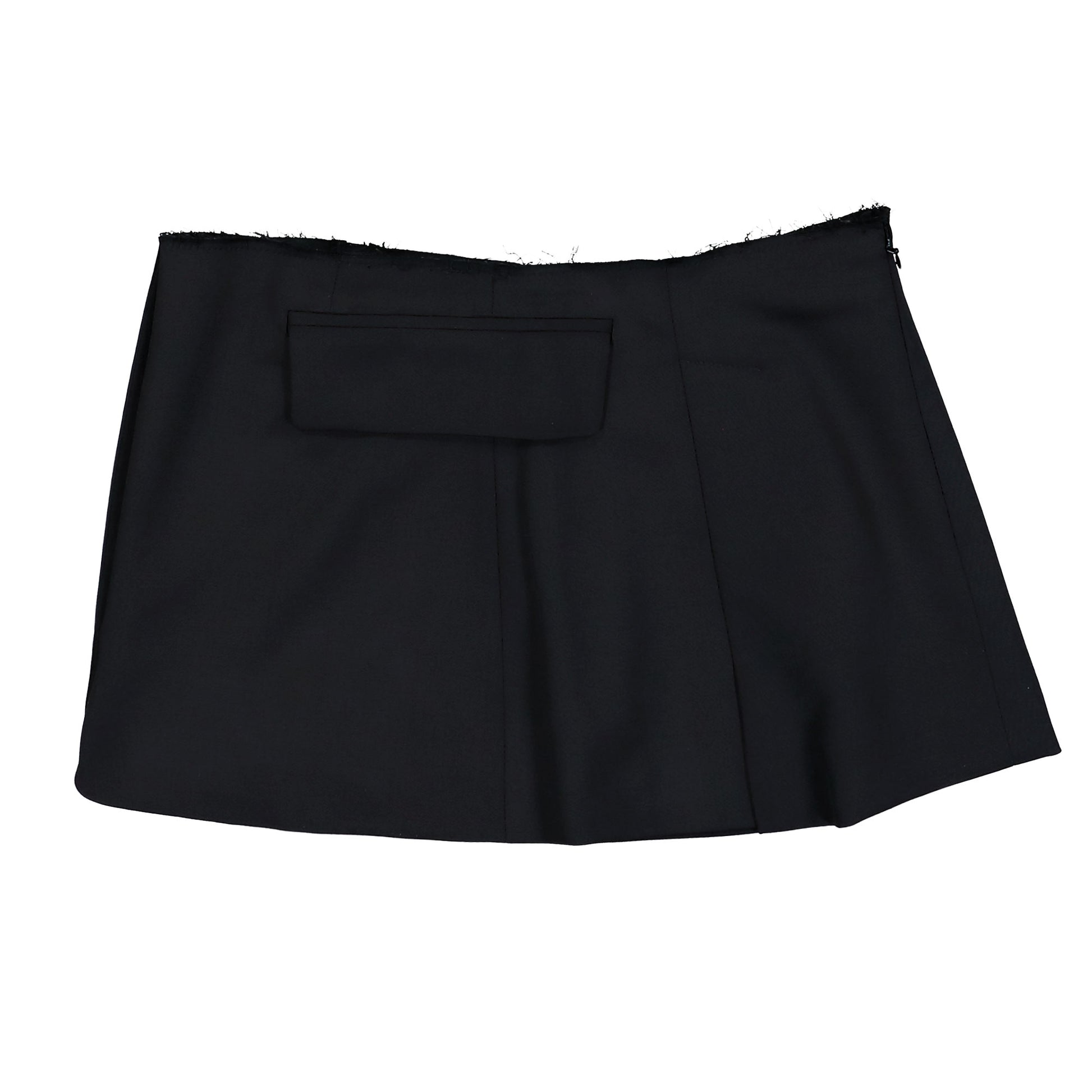 VETEMENTS Deconstructed Tailored Mini Skirt Black Skirts WE76TK363B Detail View 3 | GATE
