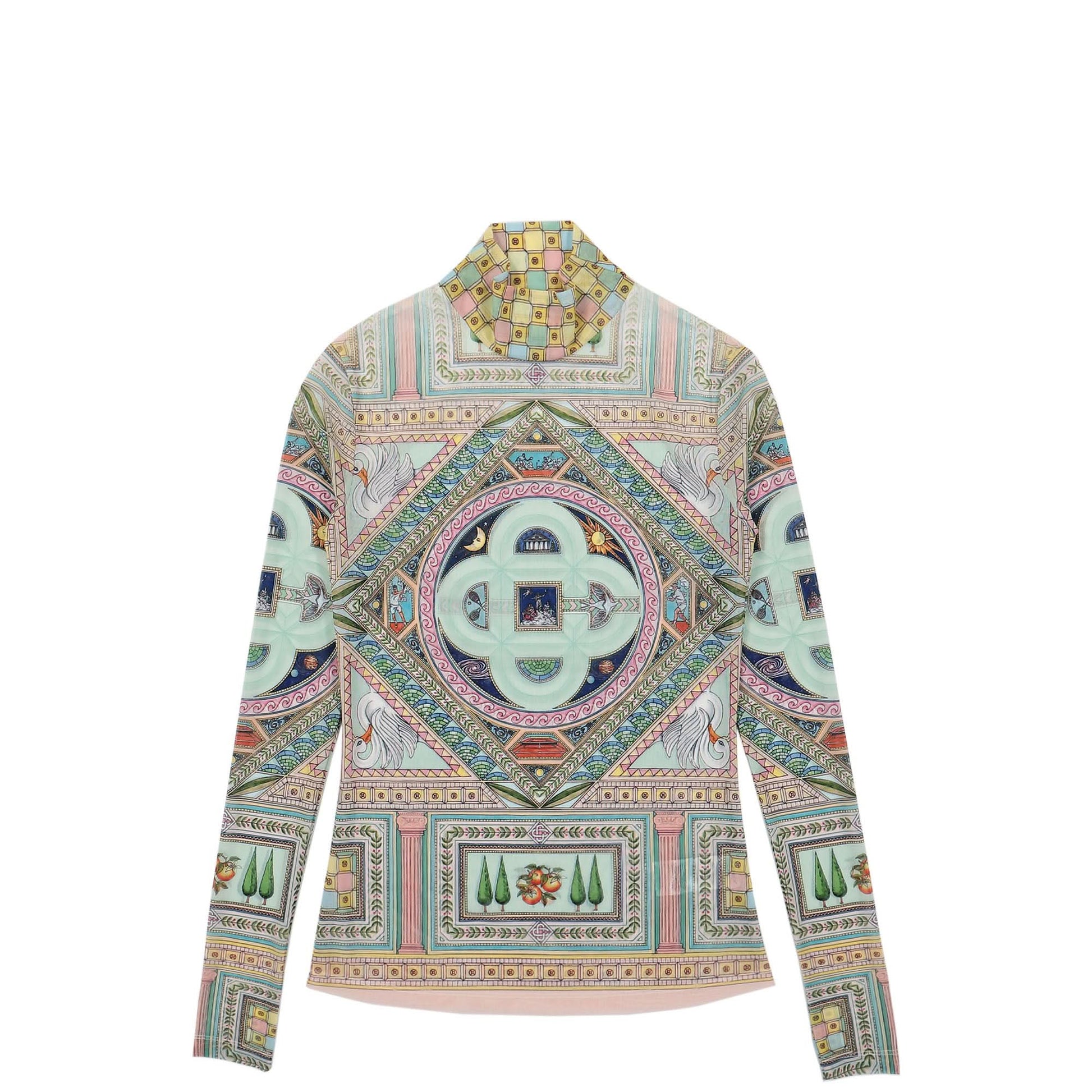 Casablanca Le Labirynthe Printed Mesh Top Multicolor Detail view 1 | Gate