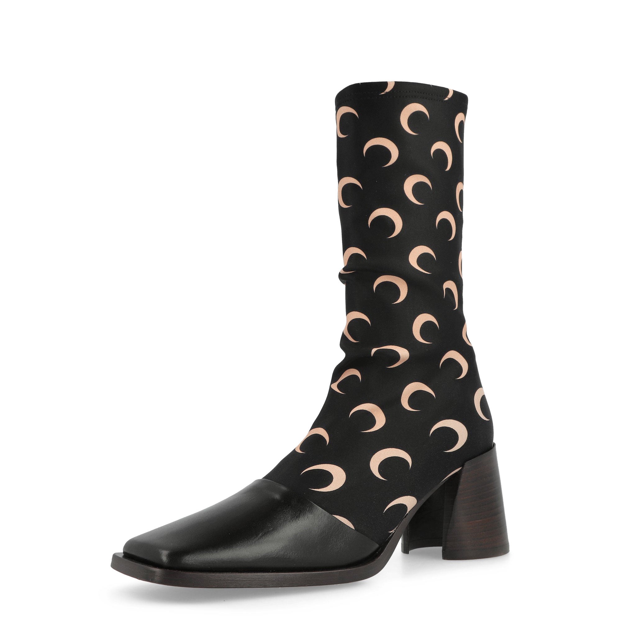 Marine Serre Regenerated All Over Moon Jersey Ankle Boots (WFW022