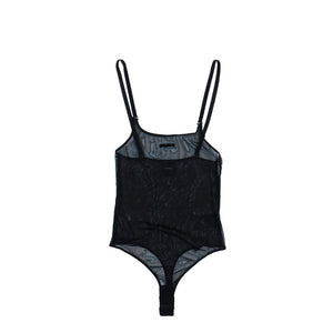 VETEMENTS Mesh Bodysuit Black Bodies & Bodysuits WH27BO124B Detail View 1 | GATE