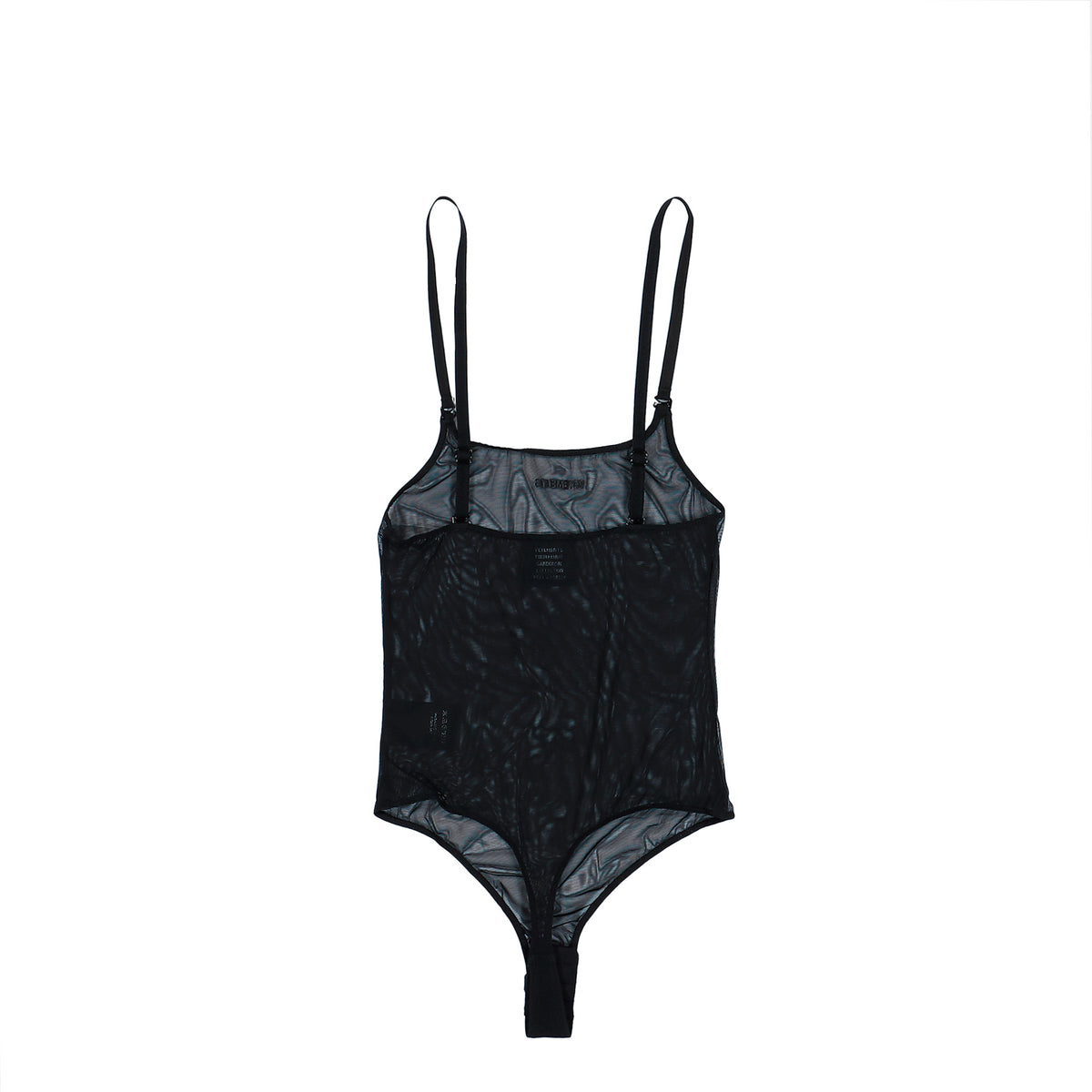 VETEMENTS Mesh Bodysuit Black Bodies & Bodysuits WH27BO124B Detail View 2 | GATE
