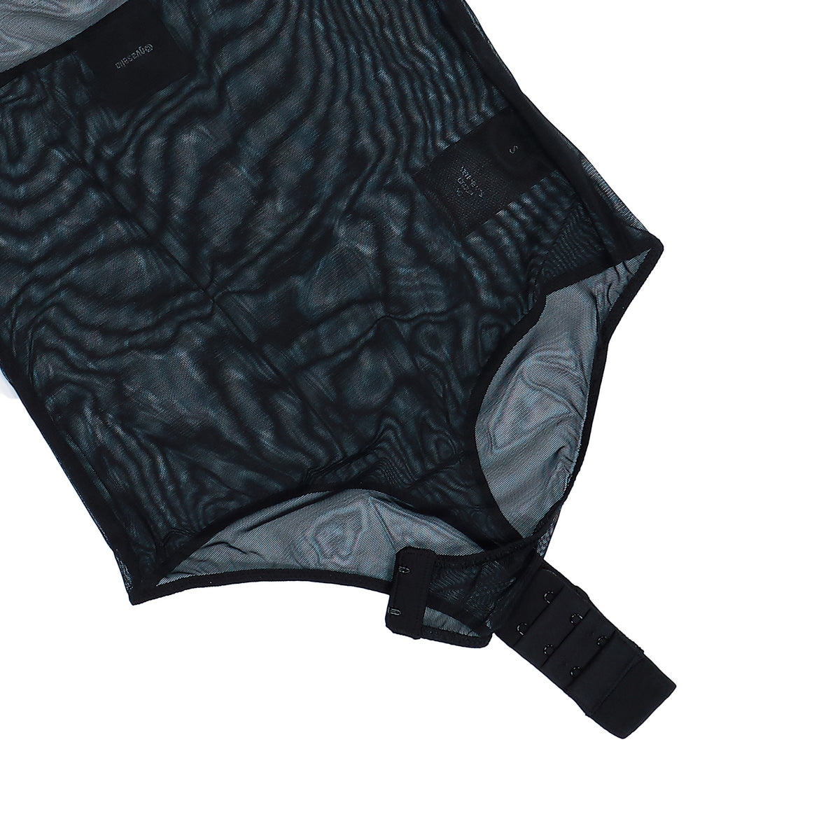 VETEMENTS Mesh Bodysuit Black Bodies & Bodysuits WH27BO124B Detail View 4 | GATE