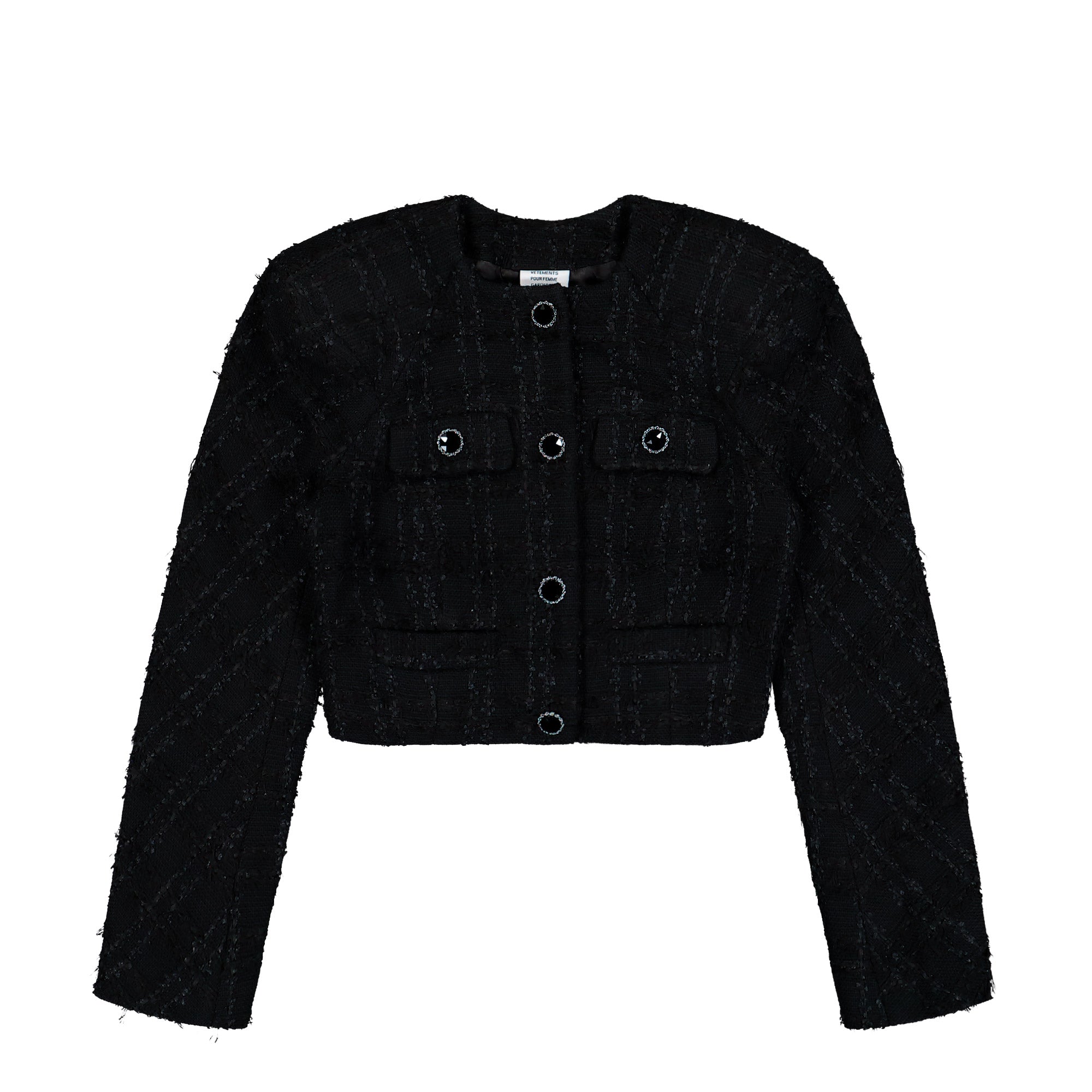 Round Shoulder Tweed Jacket | GATE