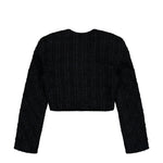 VETEMENTS Round Shoulder Tweed Jacket Black Jackets WH27JA028B2 Detail View 2 | GATE