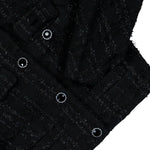 VETEMENTS Round Shoulder Tweed Jacket Black Jackets WH27JA028B2 Detail View 4 | GATE