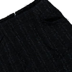 VETEMENTS Tweed Decollage Front / Back Skirt Black Checked Skirts WH27SK029BC Detail View 4 | GATE