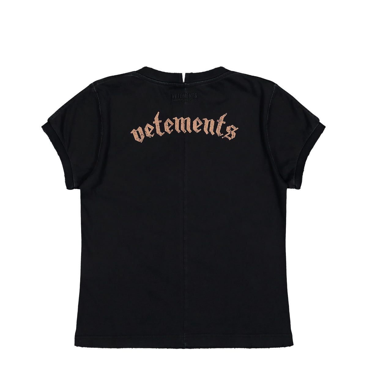 Motorhead x VETEMENTS Skull Cut-Up Fitted T-Shirt Washed Black T-Shirts WH27TR245B Detail View 2 | GATE