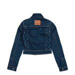 Marine Serre Midnight Blue Denim Trucker Jacket Midnight Blue Jackets WJA076ARDEN0002-BL80 Detail View 2 | GATE