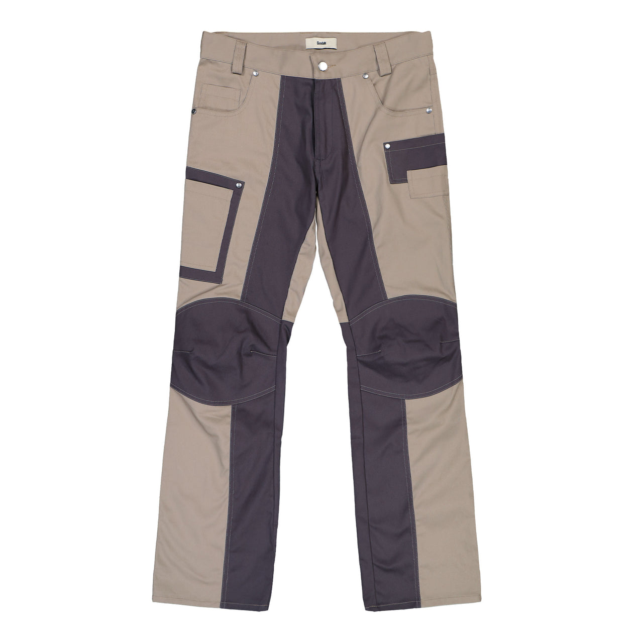 Gmbh Cargo Trousers With Knee Patches Grey / Beige  Pants Wolfgang Detail View 1 | GATE
