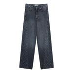 Marine Serre Moon Laser Denim Baggy Jeans Dark Grey Denim WPA169ACDEN0006-GR90 Detail View 1 | GATE
