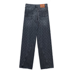 Marine Serre Moon Laser Denim Baggy Jeans Dark Grey Denim WPA169ACDEN0006-GR90 Detail View 2 | GATE