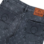 Marine Serre Moon Laser Denim Baggy Jeans Dark Grey Denim WPA169ACDEN0006-GR90 Detail View 5 | GATE