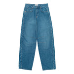 Marine Serre Light Blue Denim Barrel Jeans Light Blue Denim WPA174ACDEN0002-BL05 Detail View 1 | GATE