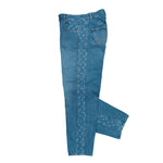 Marine Serre Light Blue Denim Barrel Jeans Light Blue Denim WPA174ACDEN0002-BL05 Detail View 3 | GATE