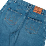 Marine Serre Light Blue Denim Barrel Jeans Light Blue Denim WPA174ACDEN0002-BL05 Detail View 5 | GATE