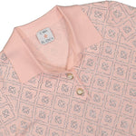 Crystal Monogram Knit Polo Shirt