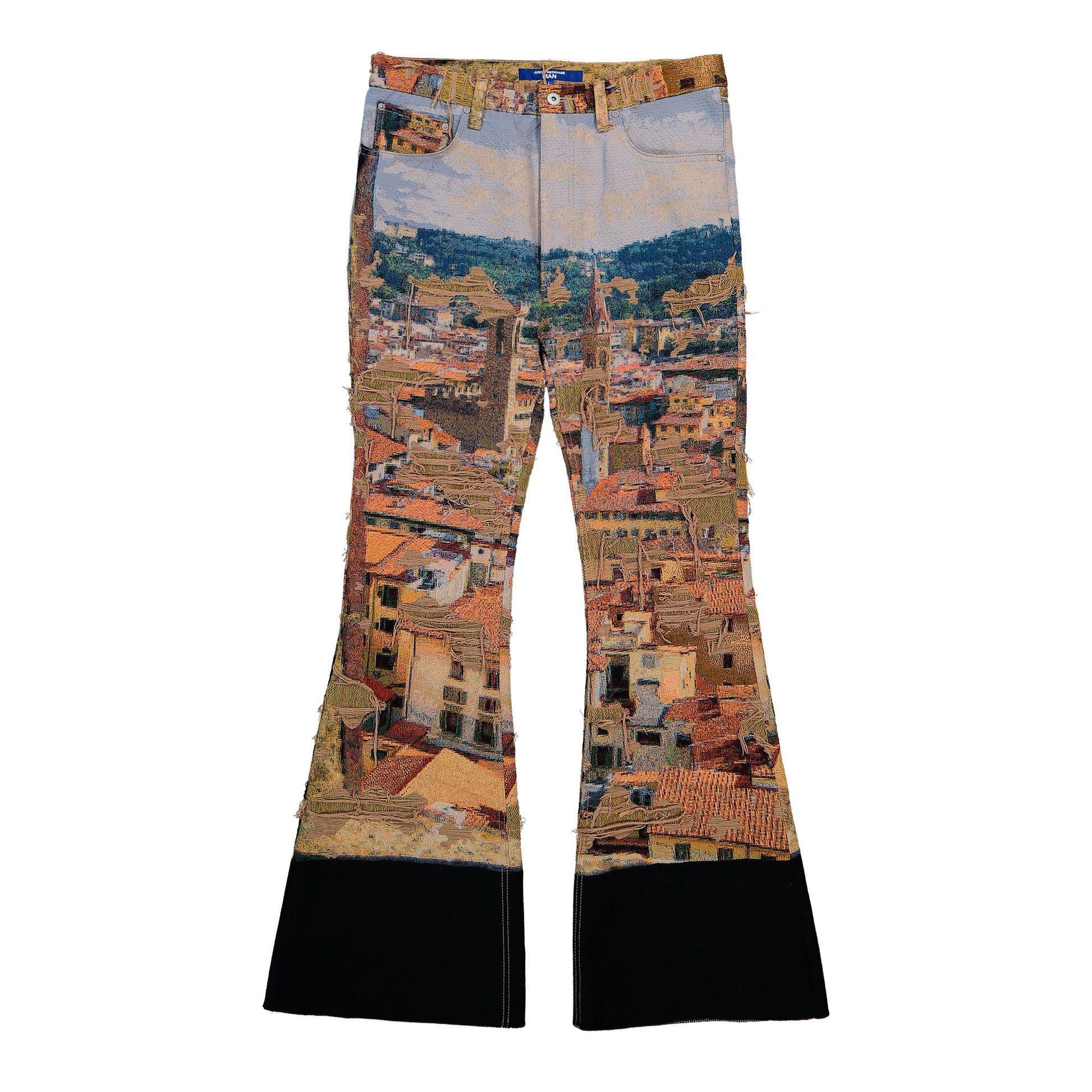 Junya Watanabe MAN Gobelin Weave Bootcut Pants Multicolor Trousers WQ-P003-051 Detail View 1 | GATE
