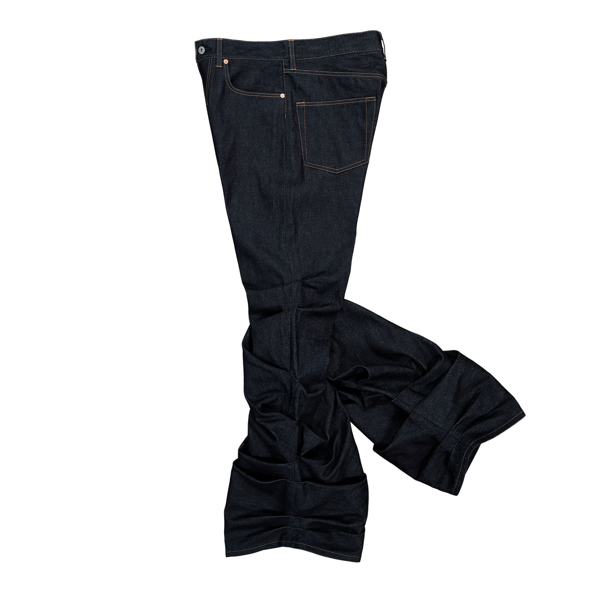 Junya Watanabe MAN Flared Bootcut Jeans Indigo Denim Pant WQ-P009-051 Detail View 3 | GATE
