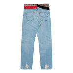 Junya Watanabe MAN Bandana Jeans Indigo x Black / Red Denim Pant WQ-P208-051 Detail View 2 | GATE
