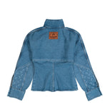 Marine Serre Regenerated Denim Shirt Jacket Light Blue Jackets WSI033ACDEN0002-BL05 Detail View 2 | GATE