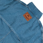 Marine Serre Regenerated Denim Shirt Jacket Light Blue Jackets WSI033ACDEN0002-BL05 Detail View 4 | GATE