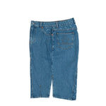 Marine Serre Moon Laser Denim Midi Skirt Light Blue Skirts WSK126ACDEN0002-BL05 Detail View 3 | GATE