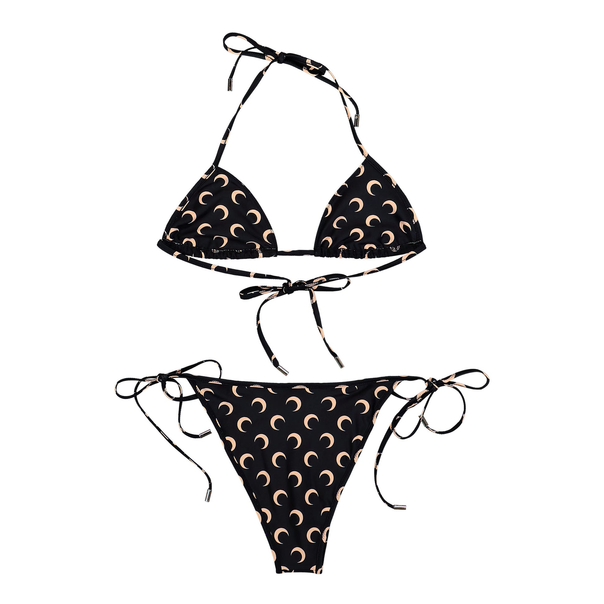 Marine Serre Moon Printed Jersey Swimwear Bikini Set Inverse Tan Bikinis WSW011ACJER0003-IT99 Detail View 2 | GATE
