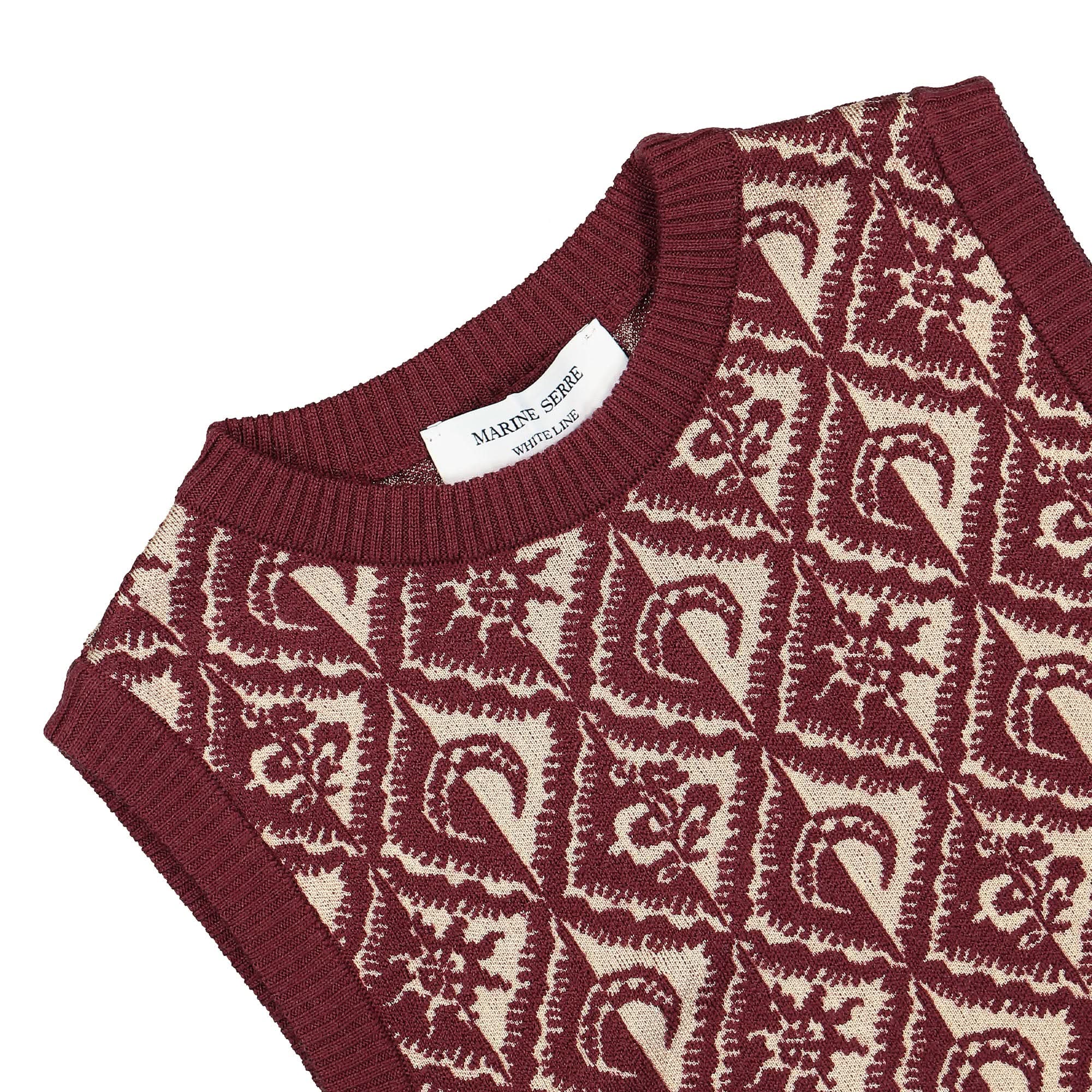 Marine Serre Moon Diamant Knit Jacquard Sleeveless Pullover