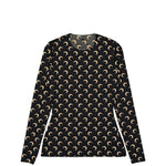 Marine Serre Regenerated All Over Moon Jersey Second Skin Top Black Detail view 1 | Gate
