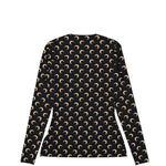 Marine Serre Regenerated All Over Moon Jersey Second Skin Top Black Detail view 2 | Gate