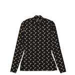 Marine Serre Regenerated All Over Moon Jersey Second Skin Top Black Detail view 1 | Gate