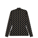 Marine Serre Regenerated All Over Moon Jersey Second Skin Top Black Detail view 2 | Gate