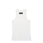 Marine Serre Organic Cotton Rib Tank Top White Detail view 2 | Gate
