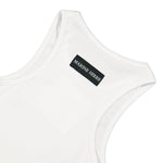 Marine Serre Organic Cotton Rib Tank Top White Detail view 4 | Gate