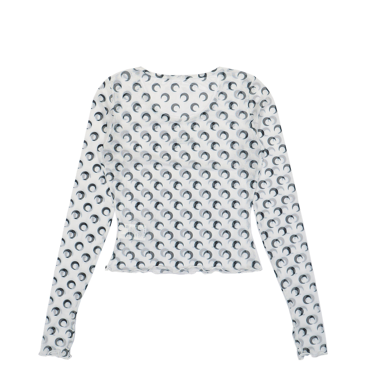 Moon Printed Mesh Second Skin Cropped Top