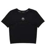 Moon Logo Ribbed Jersey Cut-Out T-Shirt