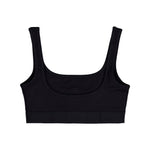 Marine Serre Moon Logo Stretched Jersey Sports Bra Black Bras & Bralettes WUW002ACJER0012-BK99 Detail View 2 | GATE