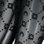 Marine Serre Regenerated Moonogram Mesh Flock Tights Black Detail view 4 | Gate