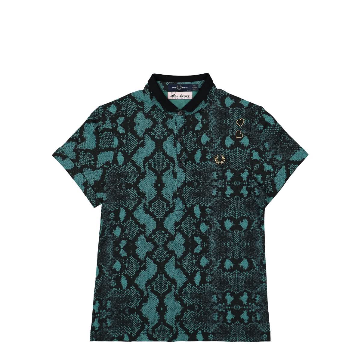 Fred Perry Snake Print Polo Shirt Multicolor Detail view 1 | Gate