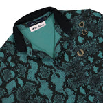 Fred Perry Snake Print Polo Shirt Multicolor Detail view 3 | Gate