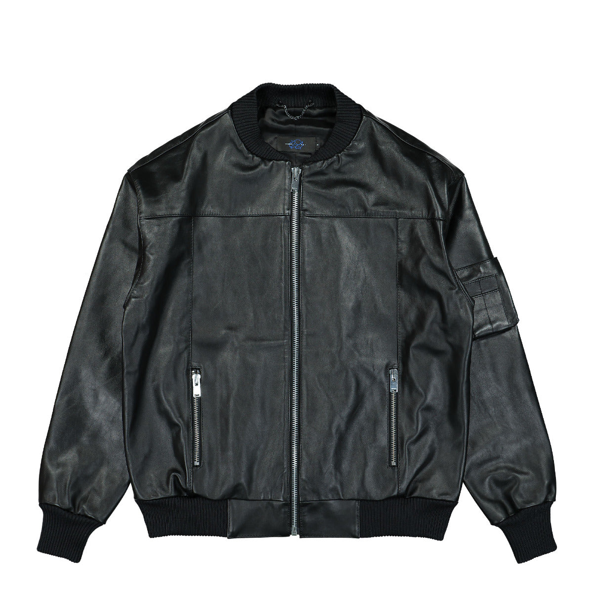 Oversized Leather Bomber Jacket