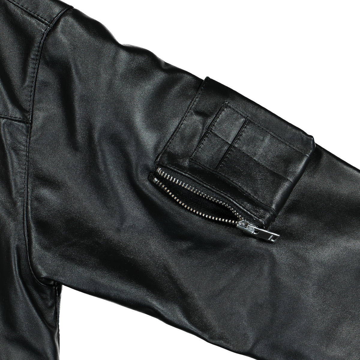 Oversized Leather Bomber Jacket | GATE
