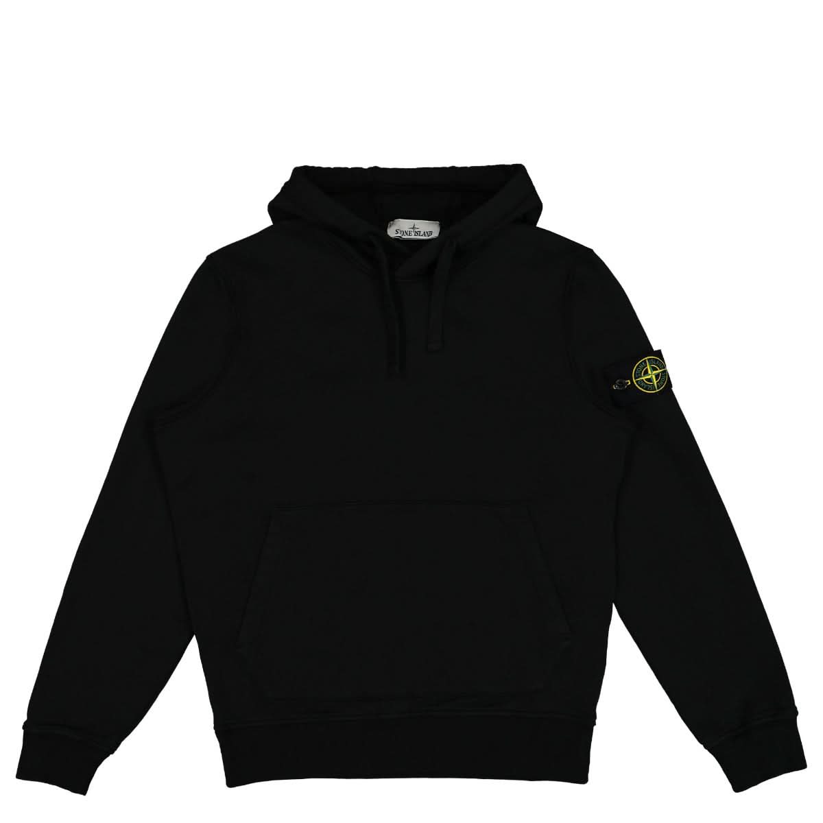 Stone Island Hooded Sweatshirt Black Detail view 1 | Gate