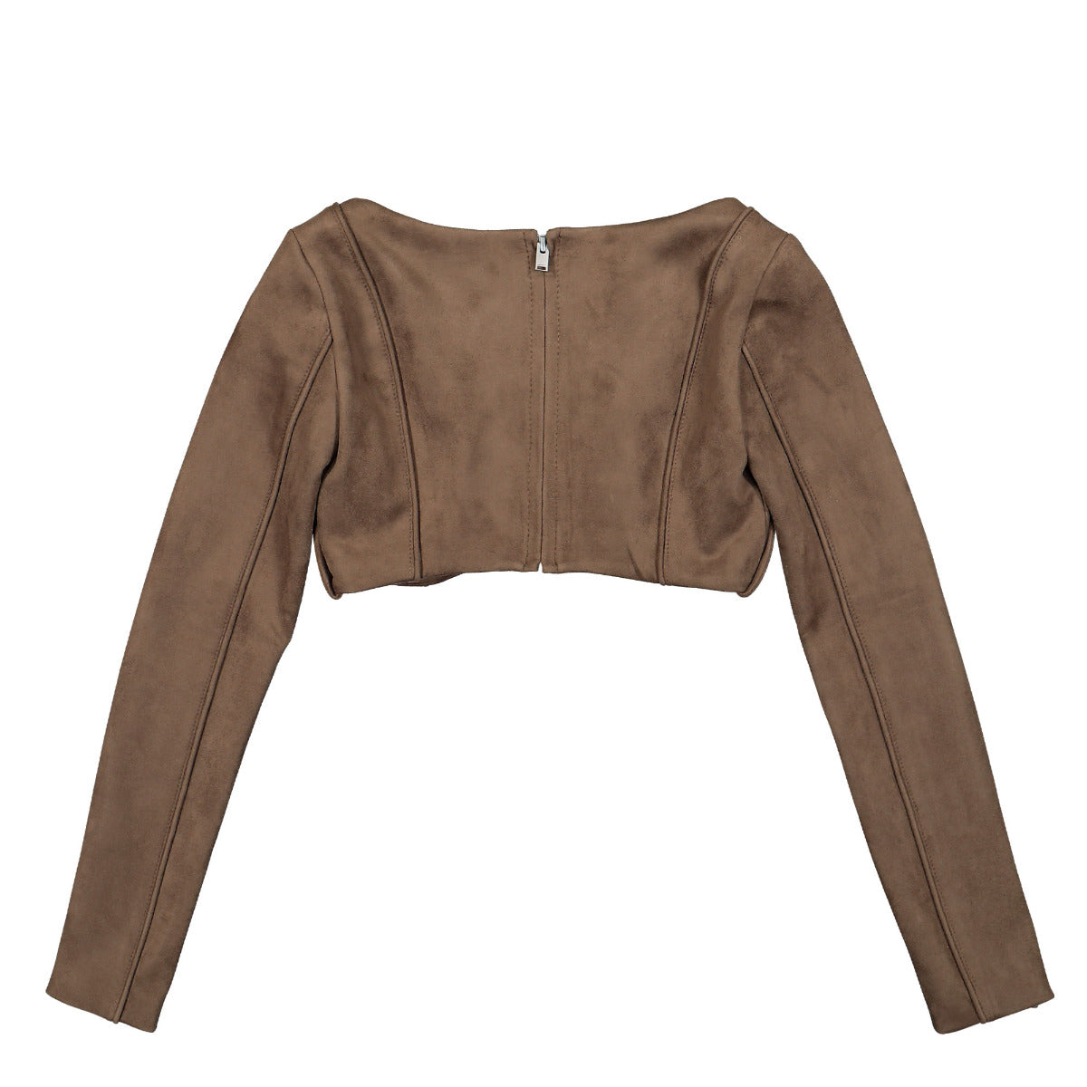 Vegan Suede Cropped Longsleeve