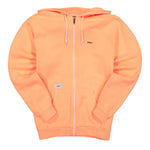 WTAPS Flat Zip Up Hooded Sweatshirt Orange Detail view 1 | Gate